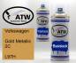 Preview: Volkswagen, Gold Metallic 2C, L97H: 400ml Sprühdose + 400ml Klarlack - Set, von ATW Autoteile West.